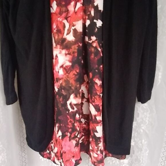 PREMISE BLACK WOMEN'S OPEN SWEATER SIZE L - Picture 13 of 14